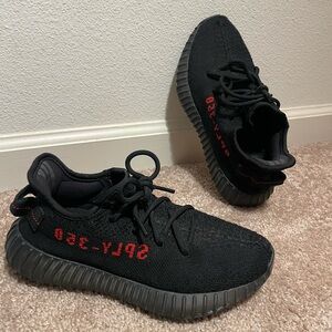 Yeezy Boost 350 V2 Black Red Shoes Men 5.5 Women 7